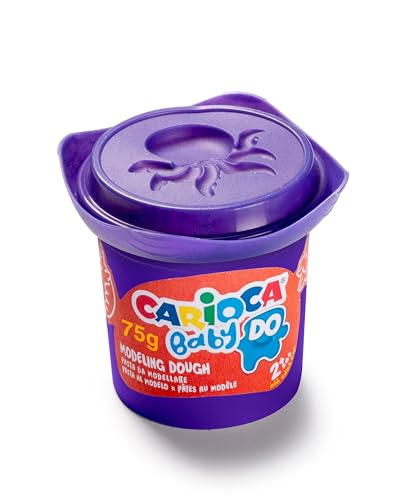 Carioca Baby DO Plastilina, Set de 8 Colores, para Niños a Partir de 12 Meses, Colores Luminosos y Combinables, para Niños de 1 Año, No Ensucia Las Manos y Secado al Aire, Contiene Trigo