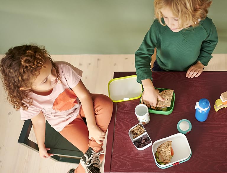 Mepal - Lunch Box Campus Little Dutch - Bento Lunch Box For Children - Lunch Box With Bento Compartment & Fork - Lunch Box With Clip Closure - BPA-free & Dishwasher Safe - 750 ml - Sailors Bay,