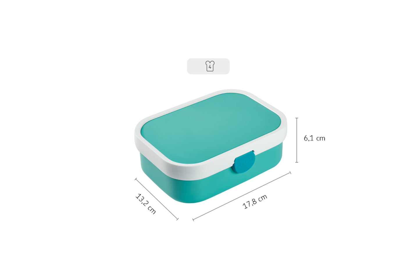 Mepal - Fiambrera Campus - Bento Box para Niños - Lonchera con Compartimento Bento y Tenedor - Fiambrera con Cierre de Clip - Sin BPA y apta para Lavavajillas - 750 ml - Little Farm