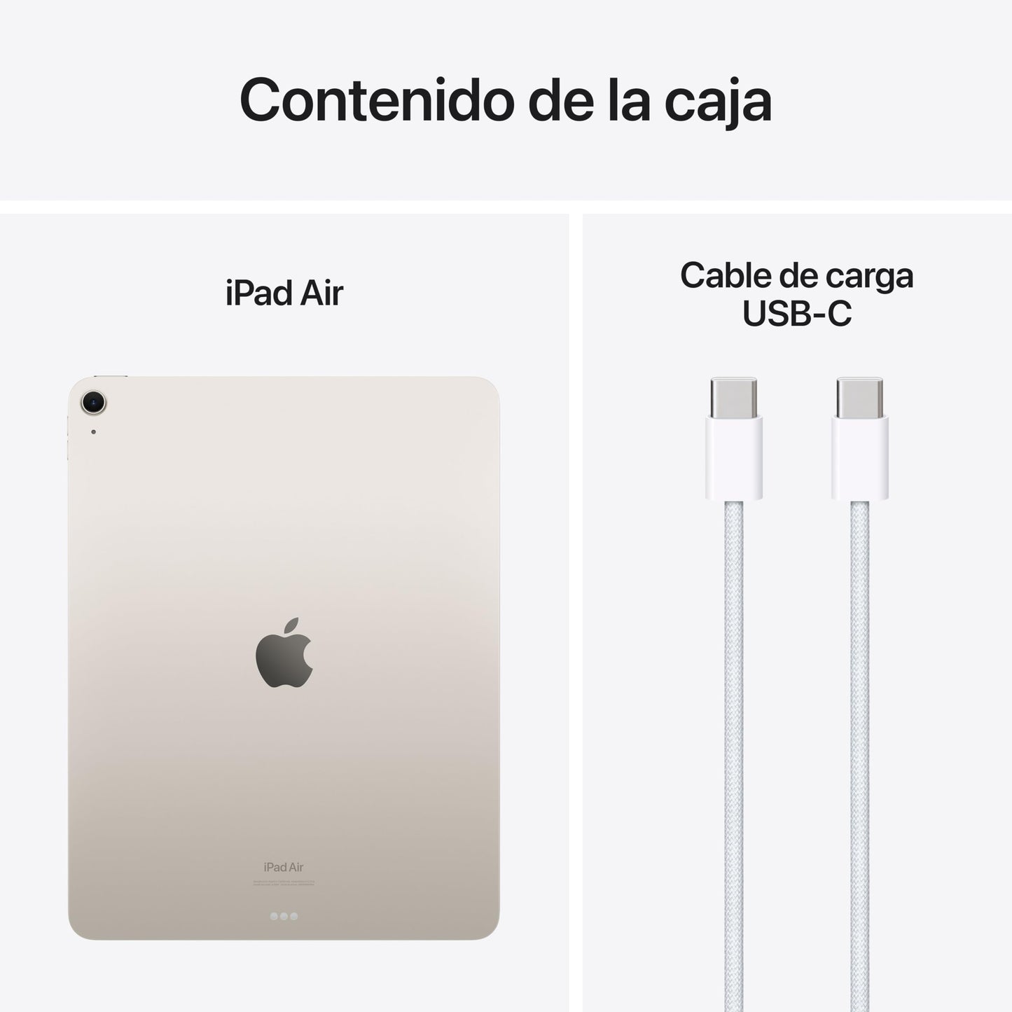 Apple iPad Air de 13 Pulgadas (M2): Pantalla Liquid Retina, 128 GB, cámara Frontal de 12 Mpx en Horizontal y cámara Trasera de 12 Mpx, Wi-Fi 6E, Touch ID, autonomía de Sol a Sol - Blanco Estrella