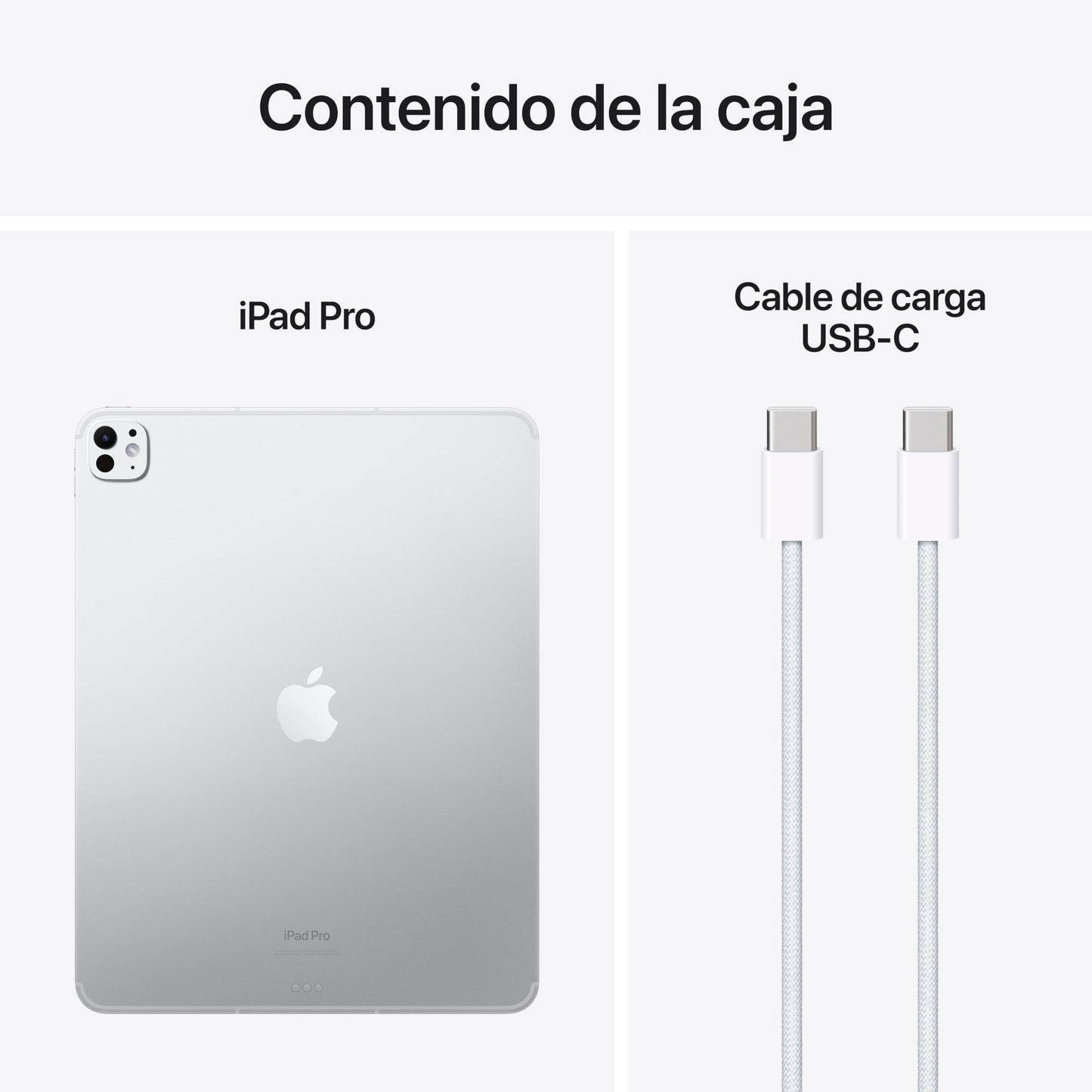 Apple iPad Pro de 13 Pulgadas (M4): Ultra Retina XDR, 256 GB, cámara Frontal de 12 Mpx en Horizontal y Trasera de 12 Mpx, Wi-Fi 6E y 5G, Face ID, autonomía de Sol a Sol, Vidrio estándar - Plata