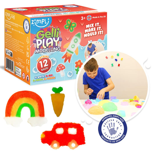 12 Use el Kit de Modelado Gelli de Zimpli Kids. Simplemente agregue Agua para Crear diseños Coloridos y mágicos, Divertidos, educativos, desordenados y sensoriales