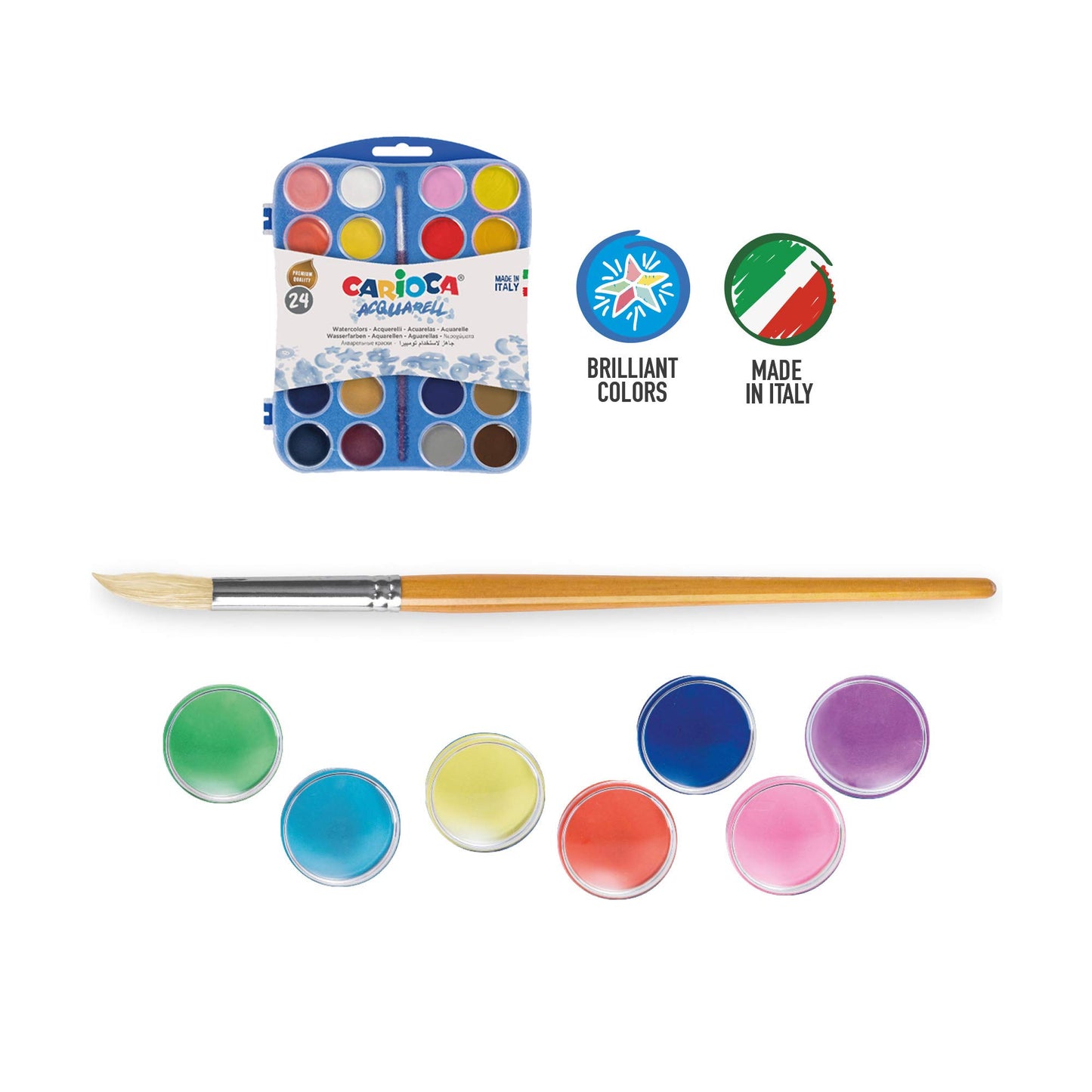 CARIOCA Back To School | Set Papelería Vuelta al Cole con Lápices de Colores y de Grafito, Acuarelas con Pincel, Rotuladores, Bolígrafos Borrables, Ceras, Gomas, Tijeras y Pegamento de Barra, 100 Uds