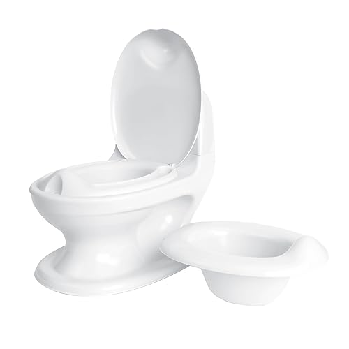 Nuby Dr. Talbot's - My Real Potty - Orinal para bebé y niños con sonido de descarga - Orinal para aprender a ir al baño - Pilas incluidas - Blanco - 18+ meses