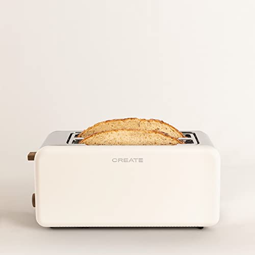 CREATE/PACK TOAST RETRO XL + KETTLE RETRO L/Tostadora de pan blanco roto con hervidor de agua blanco roto/Hervidor de 1,7 L