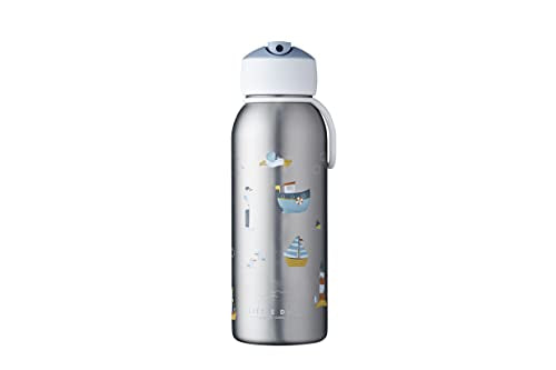 Mepal - Botella Isotérmica Campus Flip-up - Botellas Termica para Niños - Botella de Acero Inoxidable - 9 Horas Caliente y 12 Horas Fría - Sin BPA - 350 ml - Sailors Bay