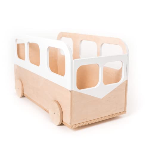 Caja de juguetes de madera para niños de almacenamiento de juguetes de almacenamiento de libros de guardería estantería de muebles de habitación de bebé organizador con ruedas