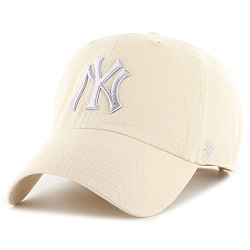 Gorra con correa trasera de la marca '47: Clean Up New York Yankees Natural