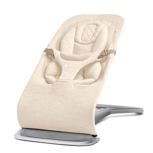 Hamaca Ergobaby 3 en 1 Evolve, hamaca ergonómica para recién nacidos desde el nacimiento hasta los niños pequeños, cojín para recién nacido (2,5 kg - 13,2 kg), Cream