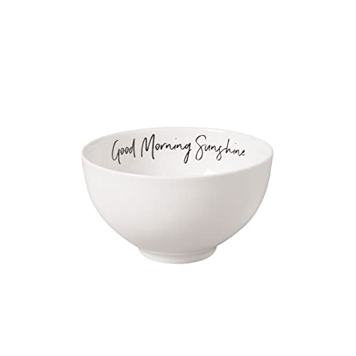 Villeroy & Boch - Bol Statement Good Morning Sunshine 14x14x8cm, bol de porcelana blanca