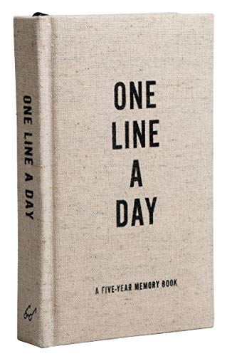 Canvas One Line a Day: A Five-Year Memory Book (Diario y diario de recuerdos anuales, cubierta de lona natural)