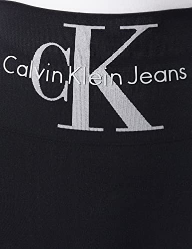 Calvin Klein Logo High Waist Legging, Negro (Black), M para Mujer