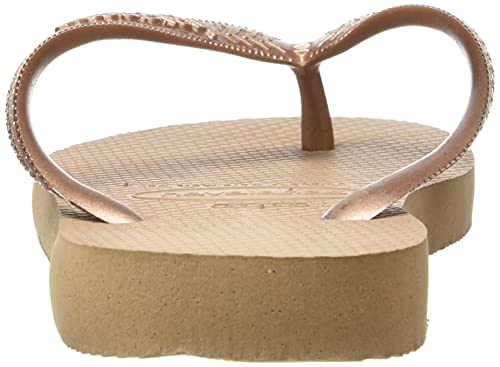 Havaianas Top Tiras, Chanclas, para Mujer, Rosa (Oro Rosa), 37/38 EU