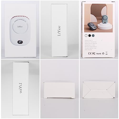 LtYioe Ventilador Portatil Ventilador de Mano USB Recargable con 3 Velocidades y Pantalla LED inteligente, Ventilador Pequeño Silencioso para Oficina Interior Viajes Aire Libre (Blanco)