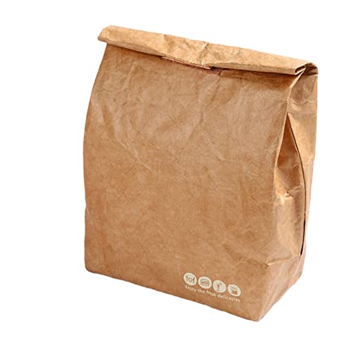 Reusable Insulated Paper Lunch Bag: Eco Reusable Durable Lunch Bag