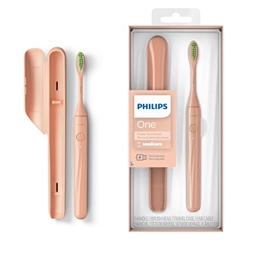 Philips One Cepillo de Dientes - Cepillo Eléctrico USB-C Rosa (Modelo HY1200/05)