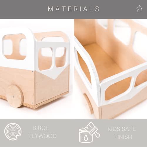 Caja de juguetes de madera para niños de almacenamiento de juguetes de almacenamiento de libros de guardería estantería de muebles de habitación de bebé organizador con ruedas