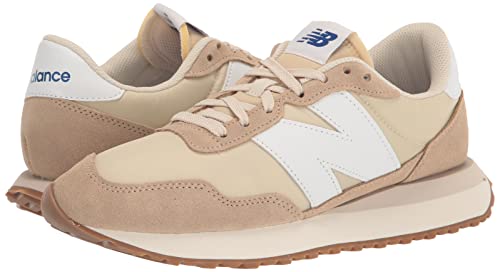 New Balance Men's 237 Sneaker, Beige, 4 UK