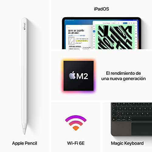 Apple 2022 iPad Pro de 12,9 Pulgadas (Wi-Fi, 128 GB) - Gris Espacial (6.ª generación)