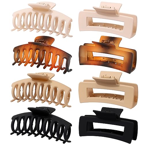 8 peças Pinzas Pelo,11cm Pinza Pelo Grande Mujer,Claw Clip para Cabello Fino y Grueso,Acessórios para el Cabello (Conjunto 3)