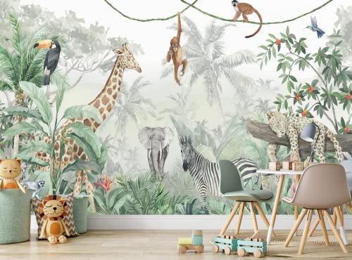 Naturempress Papel Pintado Pared 3D Papel Tapiz Animal De La Selva Fotomurales 3D Tv Fondo Pared Moderno Dormitorio Murales