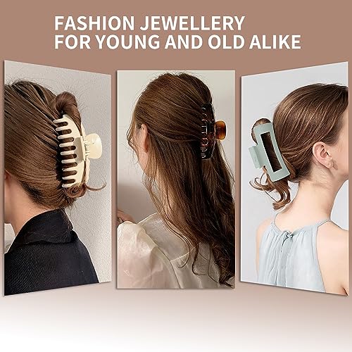 8 Piezas Pinzas Pelo,11cm Pinza Pelo Grande Mujer,Claw Clip para Cabello Fino y Grueso,Accesorios para el Cabello (Conjunto 3)