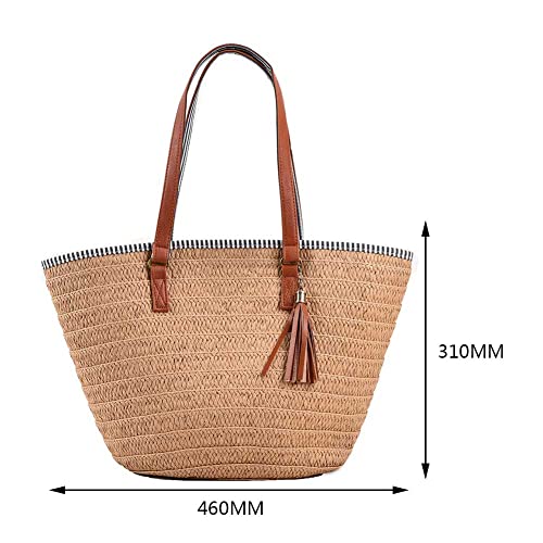 TIAASTAP Beach Bags for Women: Summer Straw Bag