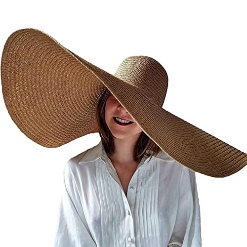 Oversized Beach Hat for Women: Large Straw Hat UV Protection