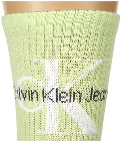 Calvin Klein Socks CKJ Women Sock 4P Monogram Tin GIFTBOX Calcetines DE Equipo, Mint Combo, One Size De Las Mujeres