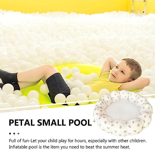 Piscina Inflable del Bebé del PVC del Pétalo,Piscina Hinchable Redonda 90x25cm,Piscina Infantil,Hinchable Bebe Piscina,Hinchables Juegos Acuáticos Interior y Exterior(Oso)