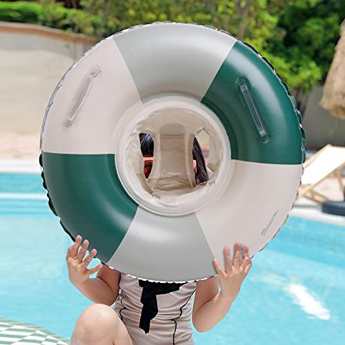 Flotador de piscina para niños pequeños, con anillo de piscina con diseño vintage | anillo boya decoración seguridad dispositivo de rescate para piscina lago barco océano río Mfjs