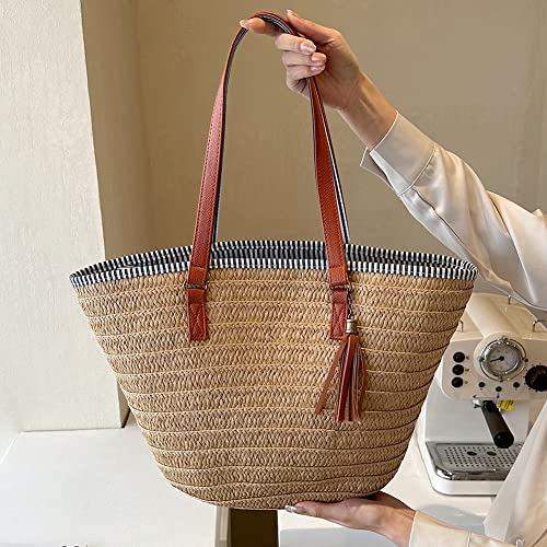 TIAASTAP Beach Bags for Women: Summer Straw Bag