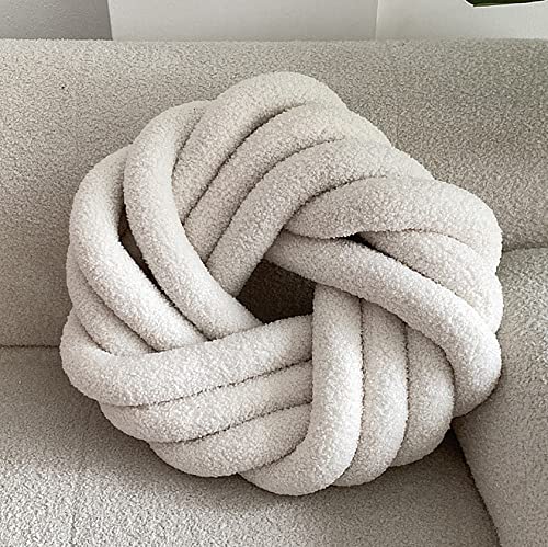 GYCS Knot Ball Pillow Knot Ball Coj¨ªn Hecho A Mano Baby Nap Pillow Peluche Juguete Decorativo Throw Pillow para Dormitorio Coche Oficina Viajes 40CM,Beige