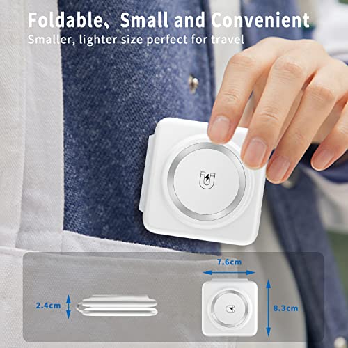 PEAPOLET 3 in 1 Foldable Wireless Charger,Magnetic Wireless Charger Pad Charging Station Compatible with iPhone 14/13/12/SE/11/XS/8,Samsung Galaxy, Apple Watch and AirPods (White) - #EVIMomStuff#