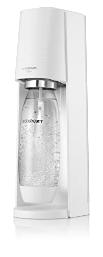 SodaStream Terra 1012813490 Water Carbonator with CO2 Cylinder, 2 x 1 L Dishwasher-Safe Plastic Bottle and 1 x 0.5 L Dishwasher-Safe Plastic Bottle, Height 44 cm, White - #EVIMomStuff#