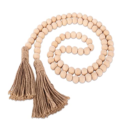 1 Pack 60inch Wood Bead Garland with Tassels - #EVIMomStuff#