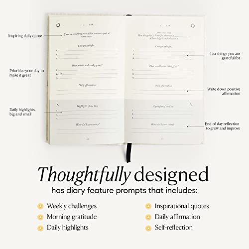 Intelligent Change: The Five Minute Journal - Daily Gratitude Journal for Happiness, Mindfulness, and Reflection - Undated Life Planner - #EVIMomStuff#