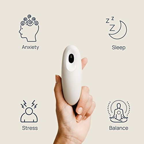 Moonbird Breathing & Meditation Device - Instant Stress Relief, Anxiety Relief, Relaxation for Women & Men - Helps with Better Sleep, Stress, and Overall Health - Soft White - #EVIMomStuff#