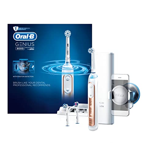 Oral-B Genius Electric Toothbrush with Artificial Intelligence, Gifts For Women / Men, App Connected Handle, 3 Toothbrush Heads & Travel Case, 5 Modes, Teeth Whitening, 2 Pin UK Plug, 8000 - #EVIMomStuff#