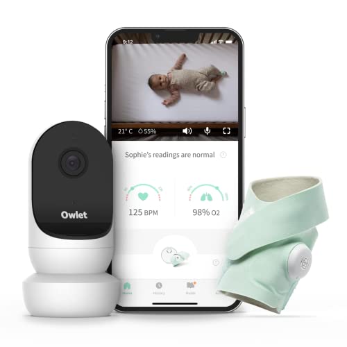 Owlet Monitor Duo 2 - Cam 2 and Smart Sock 3 - Baby Monitor with HD Video Camera - Night Vision and Audio - Track Heart Rate, Oxygen and Sleep Trends (0-18 months) - Mint Green - #EVIMomStuff#