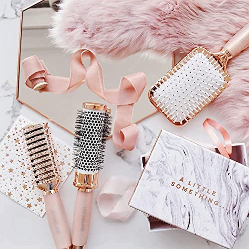 Hair Brush Set - Luxury Professional Rose Gold Hairbrushes for Detangling, Blow Drying, Straightening - Suitable for All Hair Types by Lily England - #EVIMomStuff#